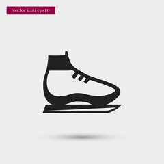 Skates icon. Simple shoe element illustration. Boot symbol design from sport collection. Can be used in web and mobile.