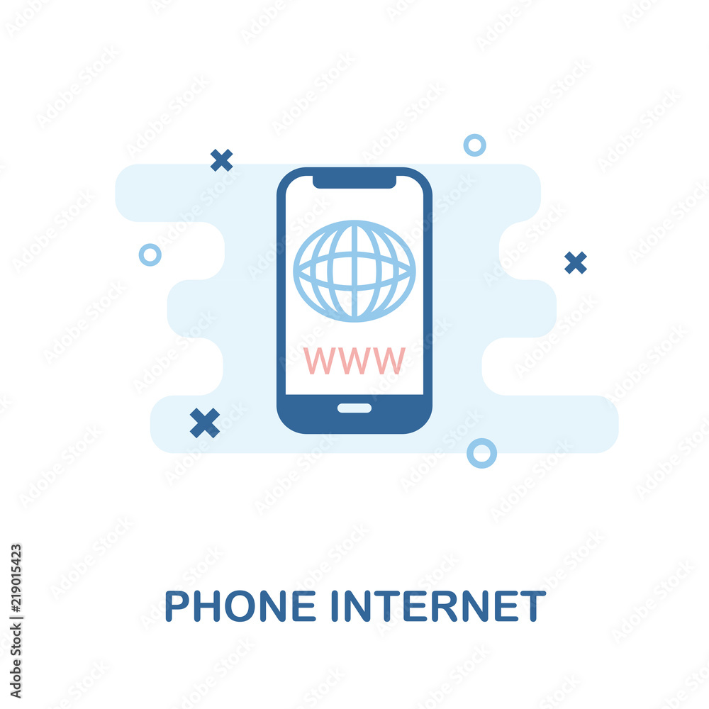 Poster Phone Internet icon. Simple element illustration. Phone Internet pixel perfect icon design from mobile phone collection. Using for web design, apps, software, print.
