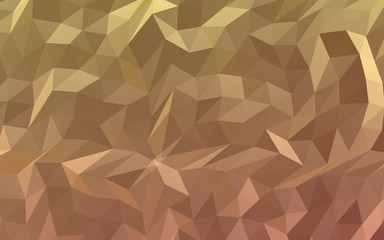 Abstract triangle geometrical orange background. Geometric origami style with gradient. 3D illustration