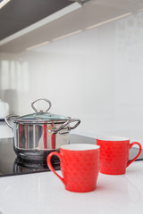 modern glass electric cooktop with touch control