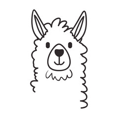 llama animal exotic icon vector illustration design