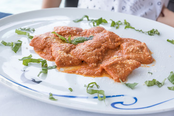 Ravioli with tomato
