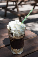 Sicilian Granita to coffee with cream top and bottom