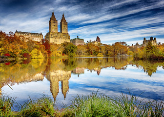 The San Remo Building Reflection in The Lake of Central Park
