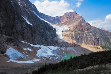 Angel Glacier in Jasper National Park, Alberta, Canada