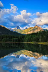Sunrise at Wedge Pond, Kananaskis Country, Canadian Rocky Mountains, Alberta, Canada