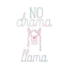 Fototapeta na wymiar llama animal with messsage hand made font vector illustration design