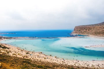 Foto op Canvas Balos Island in Crete, Greece. Beautiful landscape of mediterranean sea with diferent shades of turquoise © aboutmomentsimages