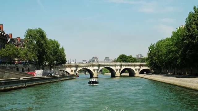 Paris Seine boat trip bridge