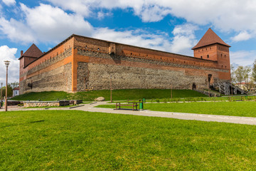 Fototapeta na wymiar Lida Castle in Belarus, built in the 14th century on the instructions of Prince Gedimin. Entered the line of defense against the Crusaders