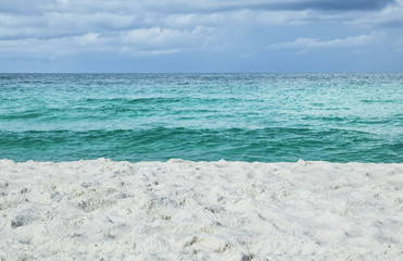 Fototapeta na wymiar Sand Surf and Sky