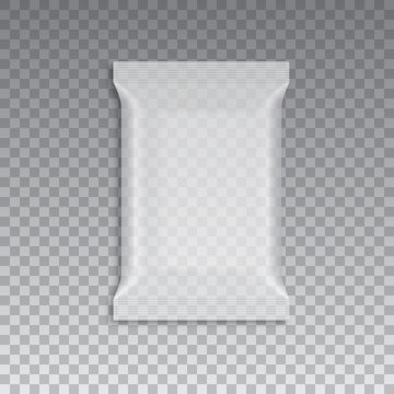 Blank of transparent flow packing. Vector