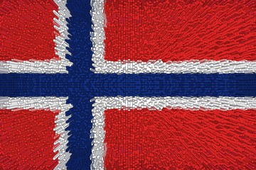 Beautiful Norway flag