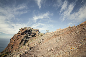 Mountain blue sky in Tenerife, Spain