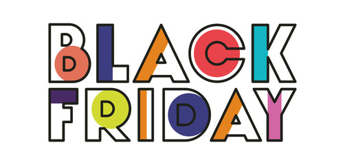 black friday message with hand made font vector illustration design