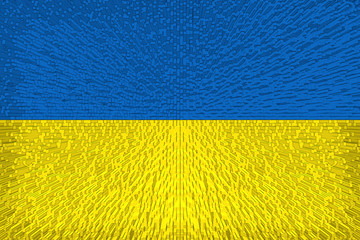 Beautiful Ukrainian flag close up
