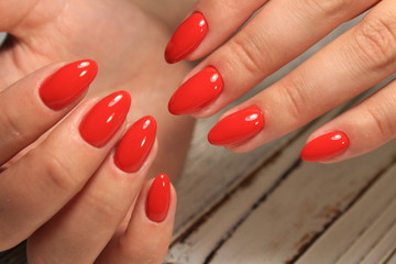 beautiful red manicure
