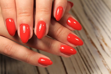beautiful red manicure