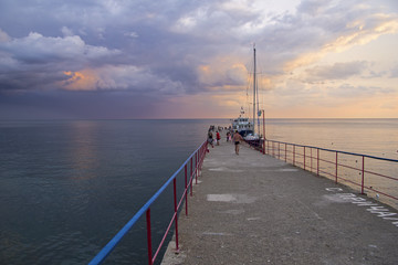 Obraz premium Evening sky over the Black Sea.