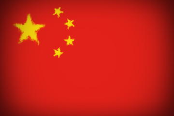 Beautiful background flag China close-up