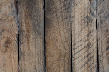 Rough cut old wooden planks vertical