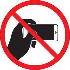 No Selfie, Do not record video, Do not take photos