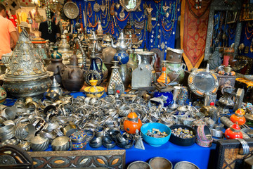 Shop of Moroccan handicraft items