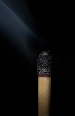 Close up of an Extinguished Match Head