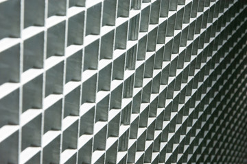 Close up silver mesh