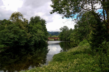 River and Bridge Scene in Scotland