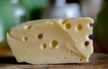 cheese on a blackboard