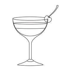cup cocktail drink icon vector illustration design