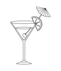 cup cocktail drink icon vector illustration design