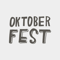 Oktoberfest lettering Calligraphy Brush Text Holiday Vector