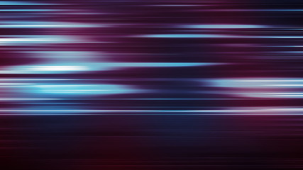 Glowing light stripes in motion over dark background. Luminous blurred lines moving fast. Flaring bright streaks. Abstract composition. 3d rendering