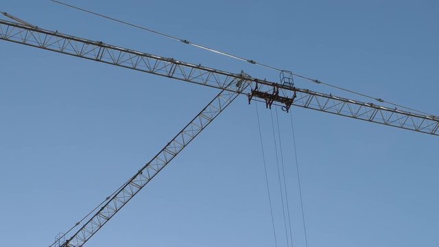 Low Angle Of Tower Crane