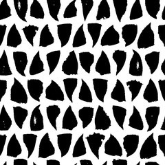 Grungy seamless pattern with hand drawn triangles.