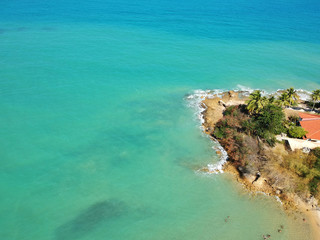 Drone view of a brazilian beach