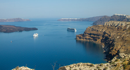 Naklejka premium Santorini Oia Greece Holiday