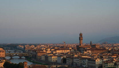 Fototapeta premium View of the city of Florence early in the morning.