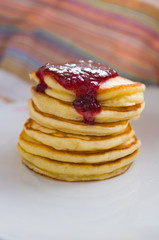 Pancakes and jam