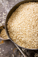 sesame seeds in dish