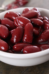 red kidney beans in white dish