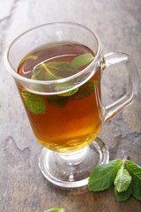 mint tea infusion