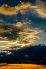 Colorful clouds at sunset