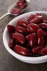 red kidney beans in white dish