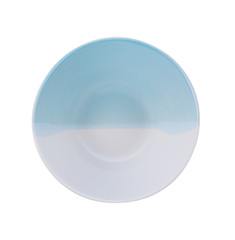 Blue and white bowl ceramic isolated on white background
