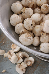 fresh uncooked mushrooms
