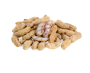 Seed  peanuts  isolated on white background