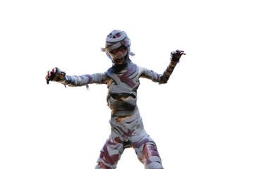 3D Illustration of a mummy on white background